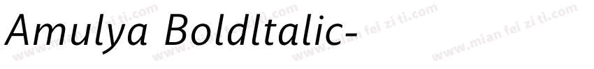 Amulya Boldltalic字体转换